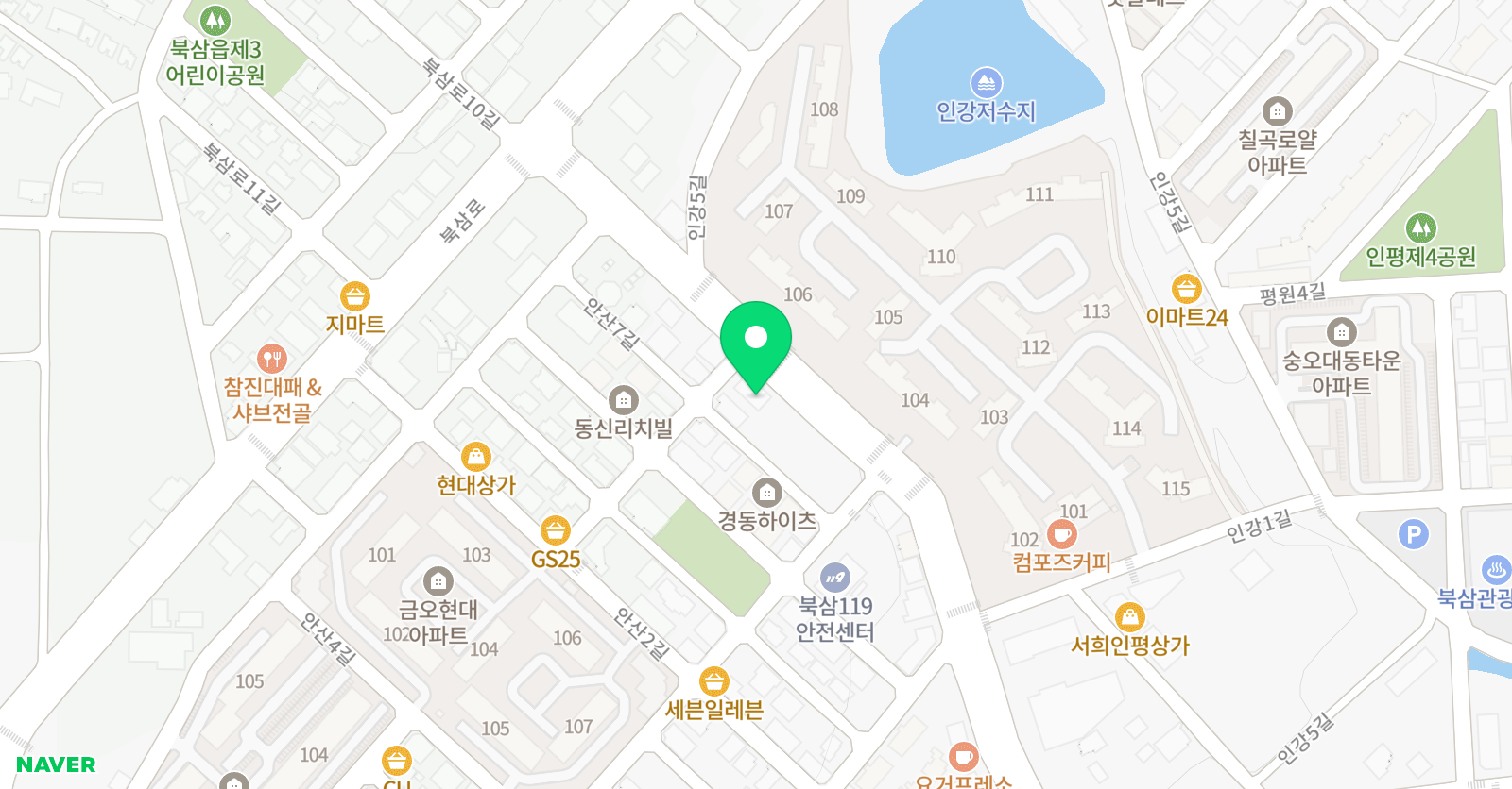 링키 영어학원 칠곡북삼 위치