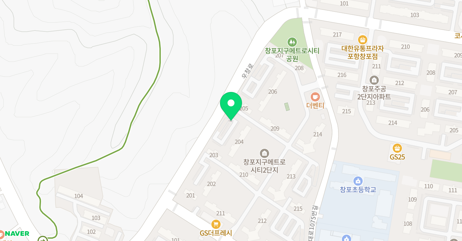 잉글리시아이 창포점 위치