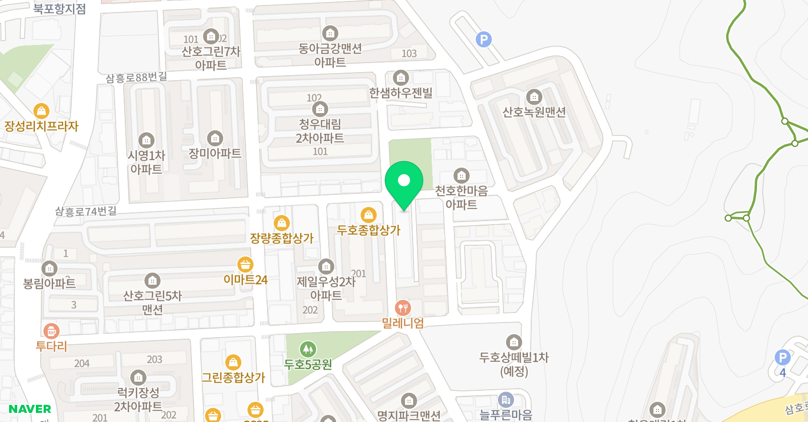 빨간펜 수학의달인 장량제일점 위치