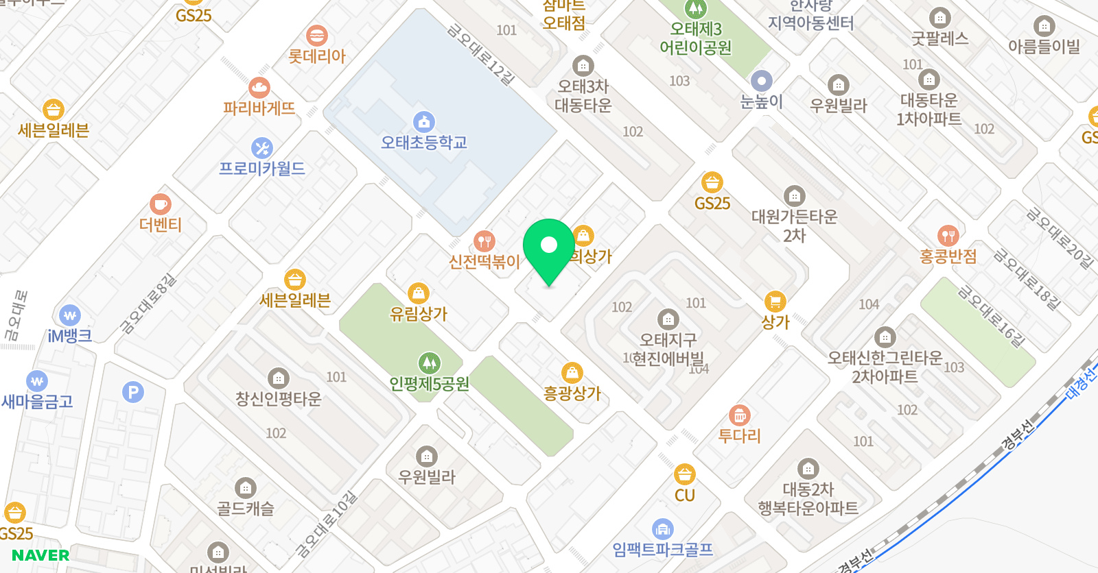 MTA 태권도 경북칠곡점 위치