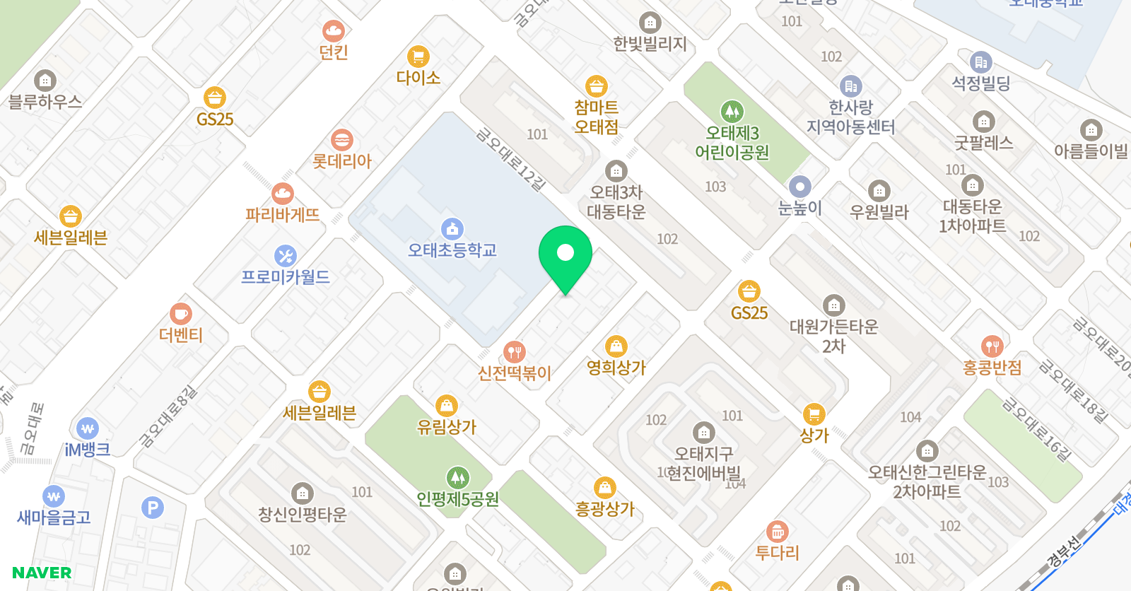 정음뮤직 음악교습소 위치