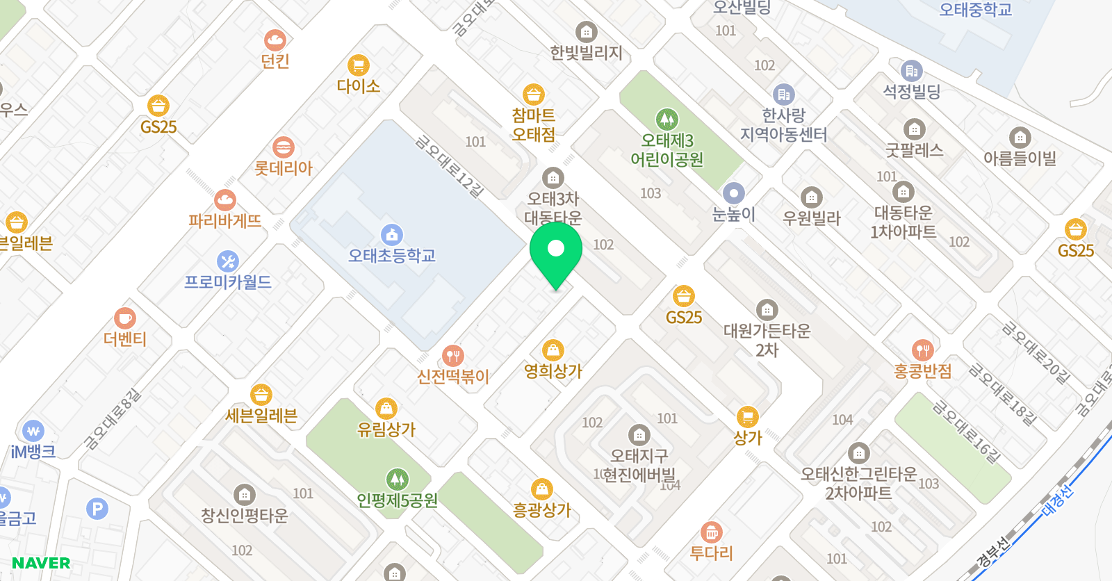 장샘 EZ영어 위치