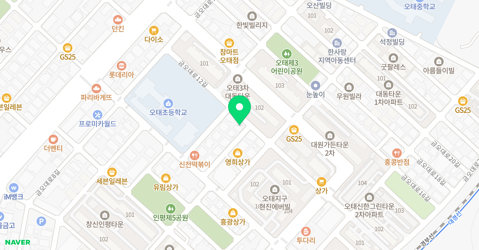 해밀 학원 위치