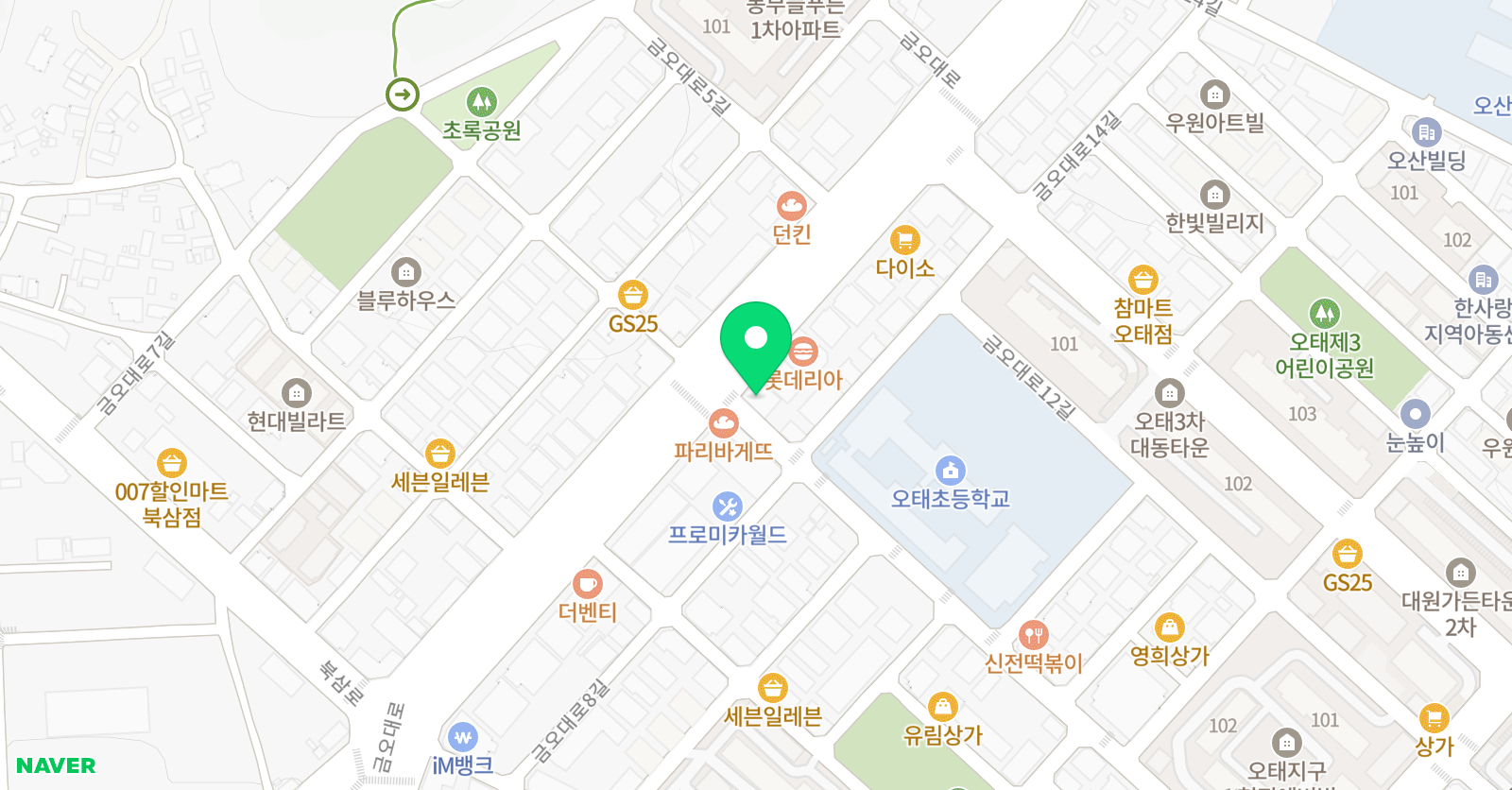 두드림 영어학원 위치
