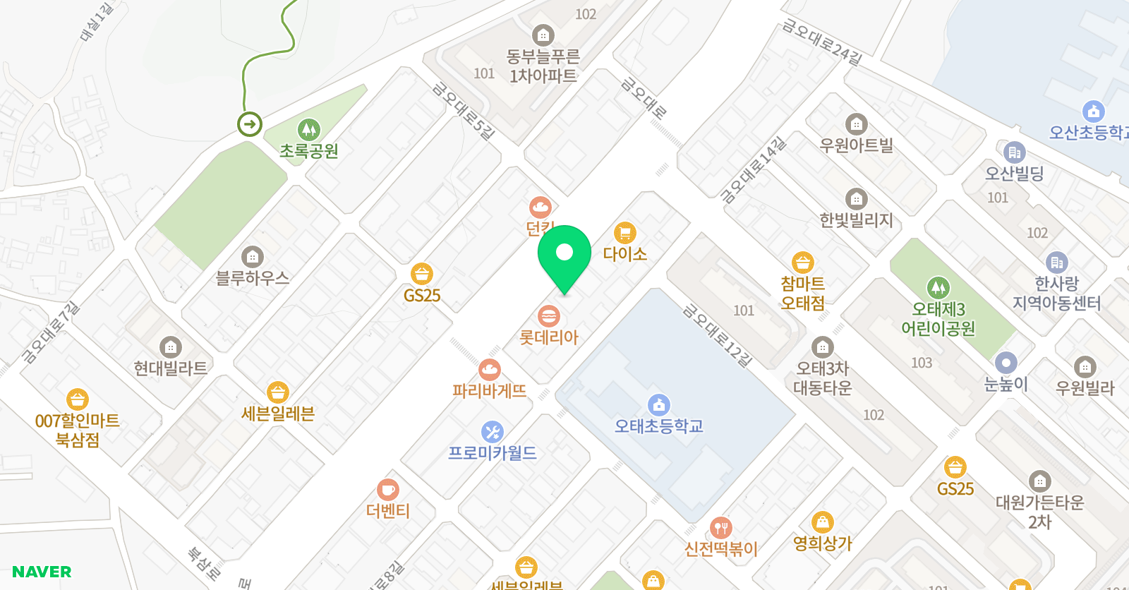 아이비츠 학원 오태캠퍼스 위치