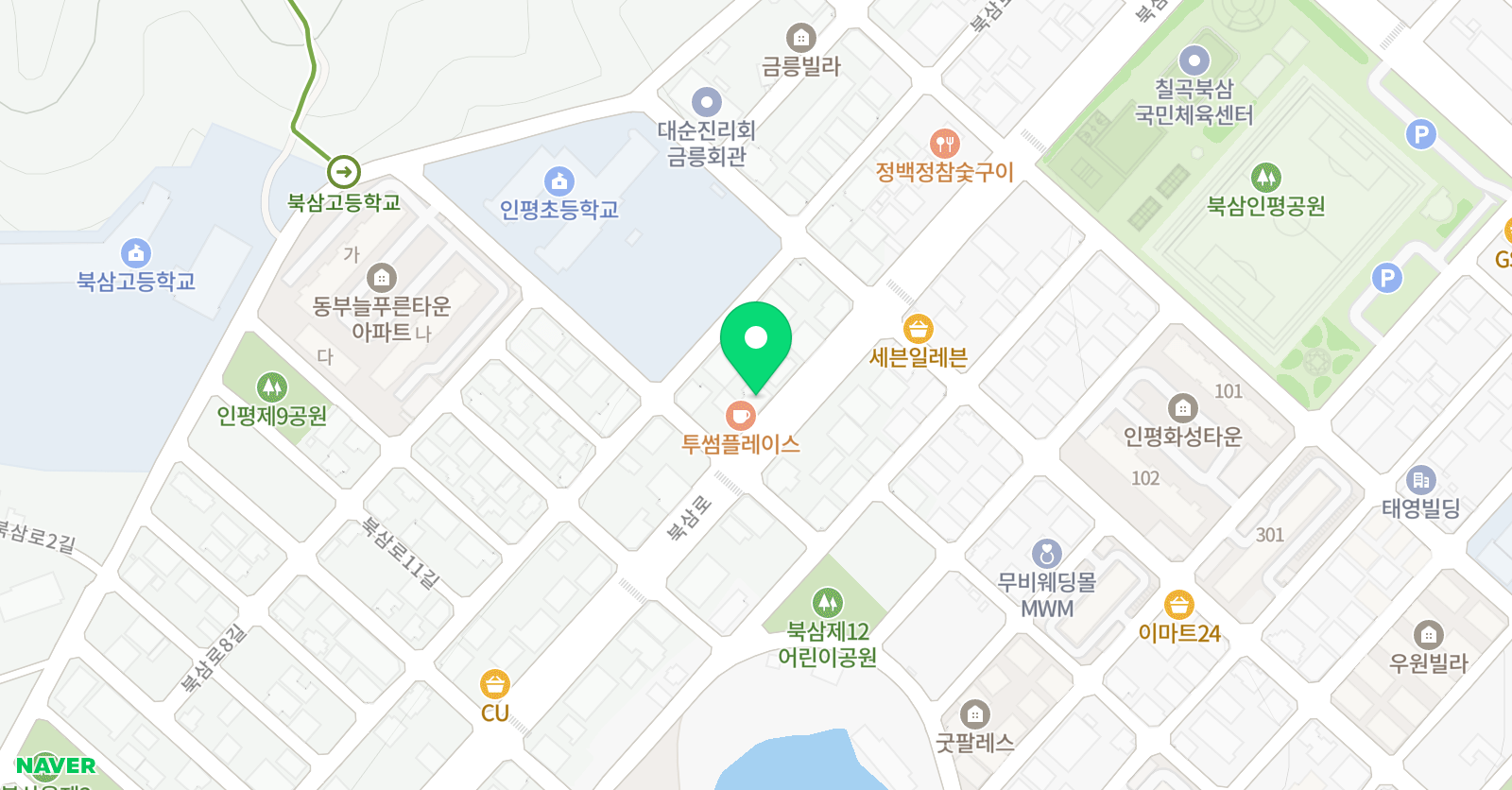스마트쎈클래스 북삼1점 위치