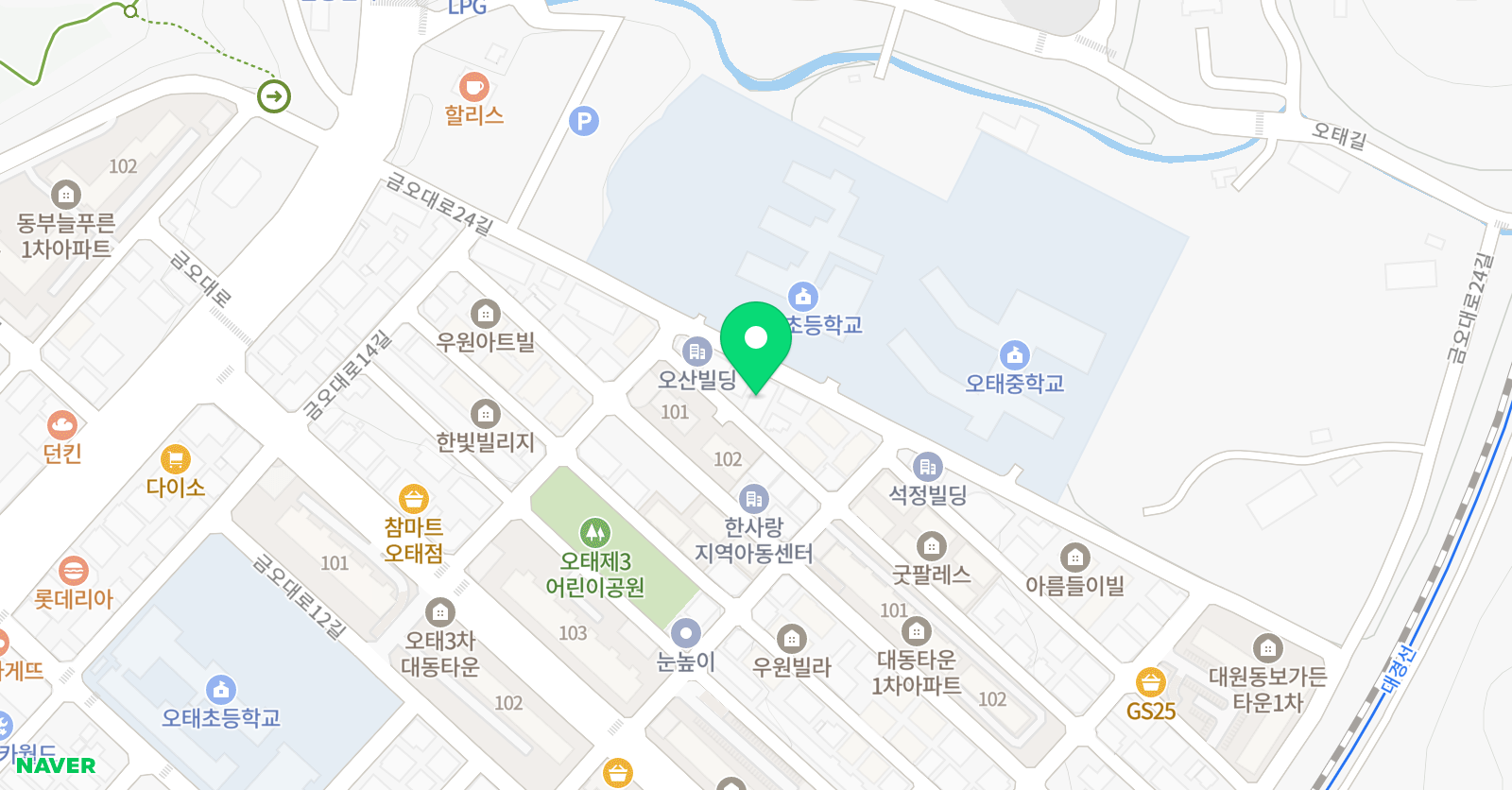 오엠티 영수학원 위치