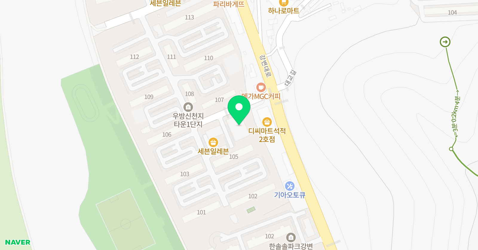 GNB 영어전문학원 대교캠퍼스 위치