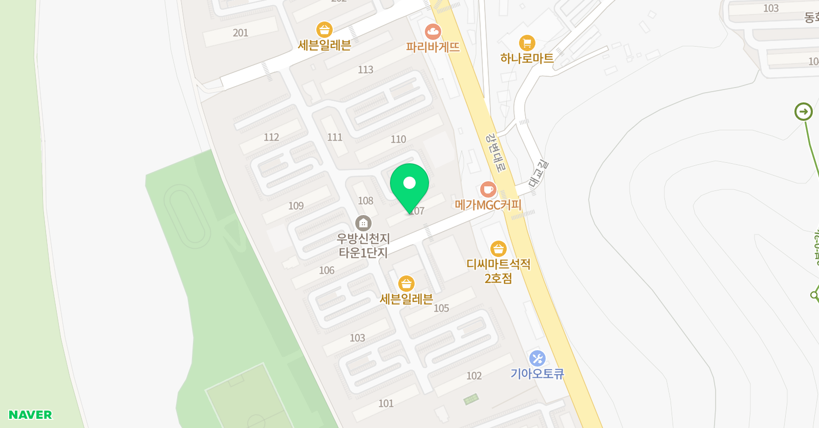 리드인 석적우방점 위치