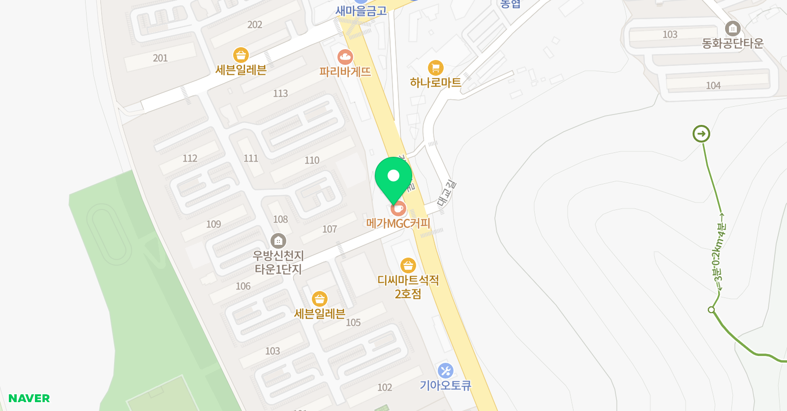 윌그로우어학원 석적캠퍼스 위치