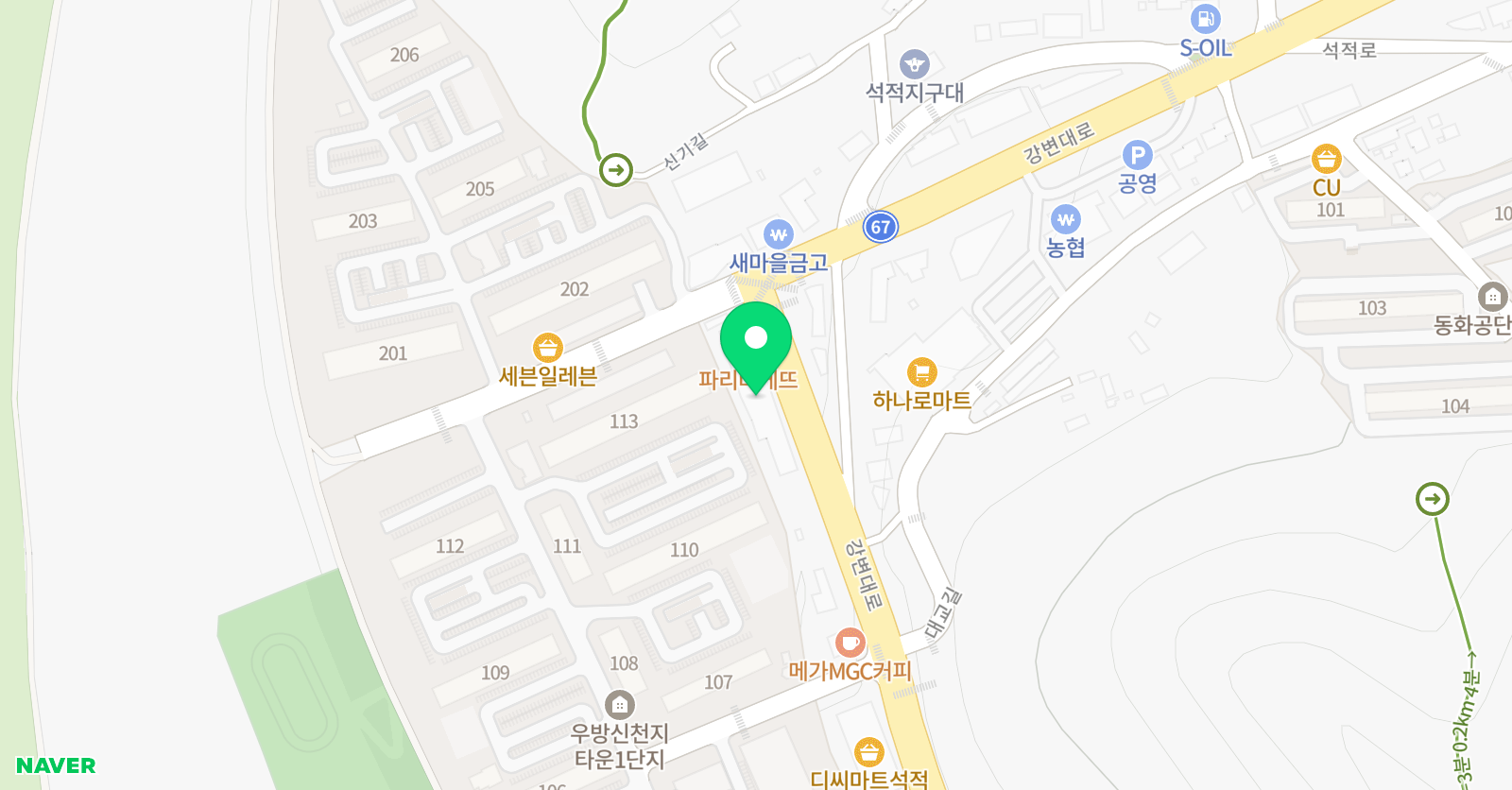 한얼 태권도 위치