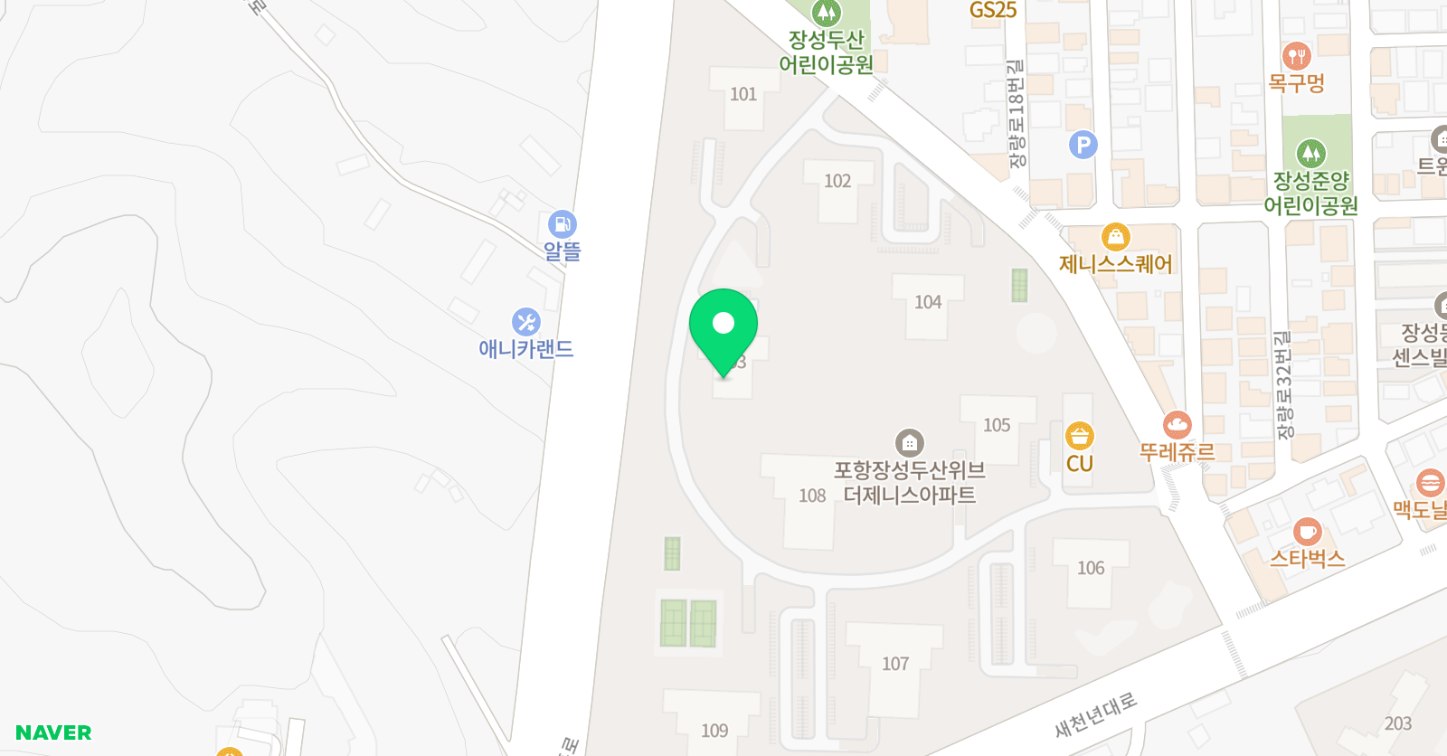 기탄 사고력교실 포항두산위브점 위치