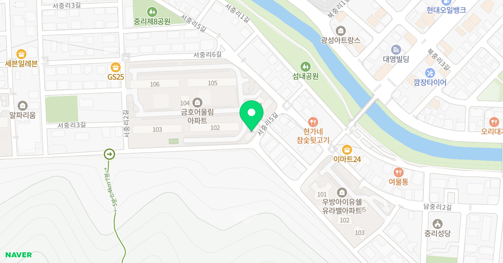 윤선생 영어숲 석적학원 위치