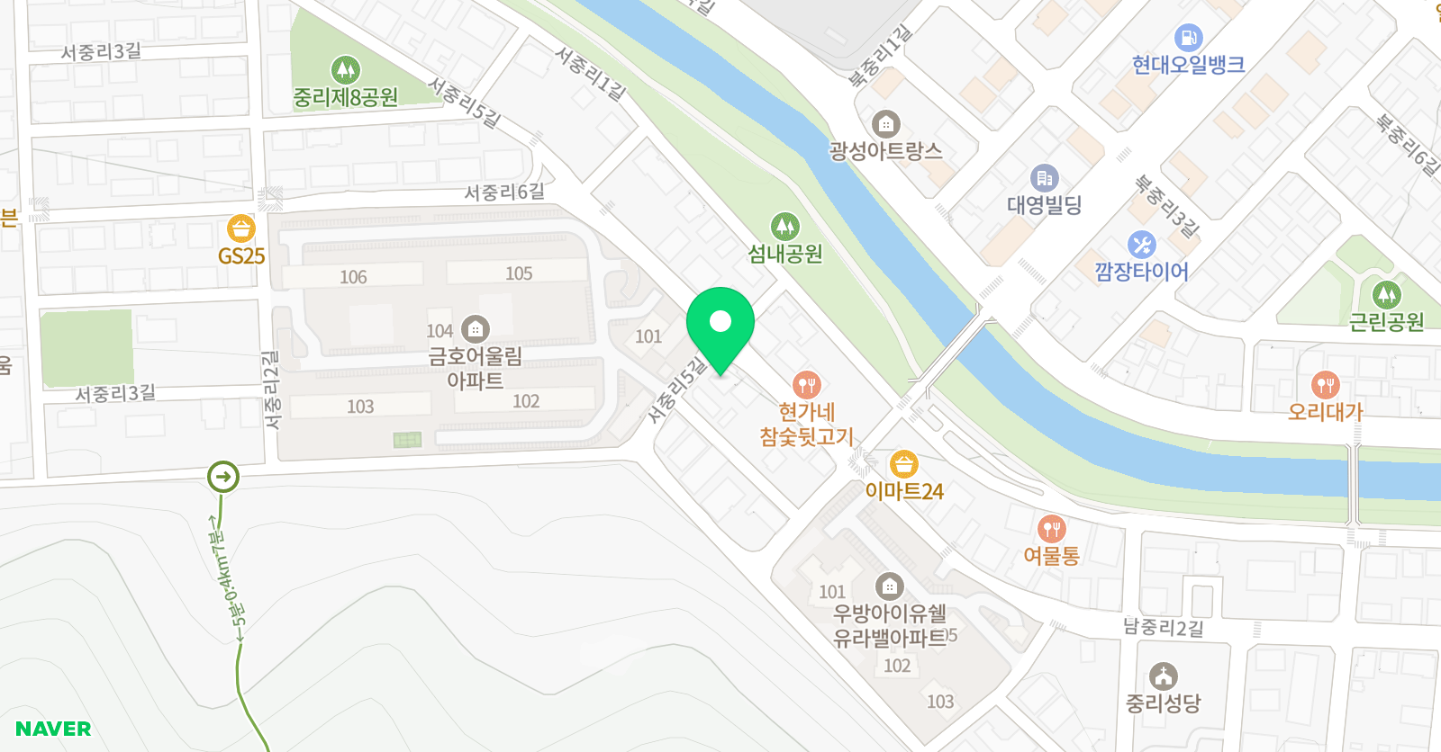 튼튼영어마스터클럽 석적학원 위치