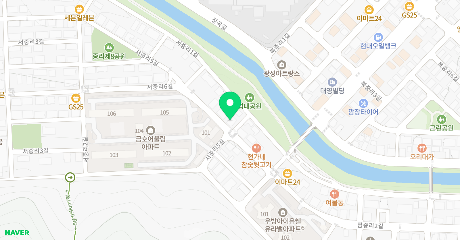 어울림연선 태권도 위치
