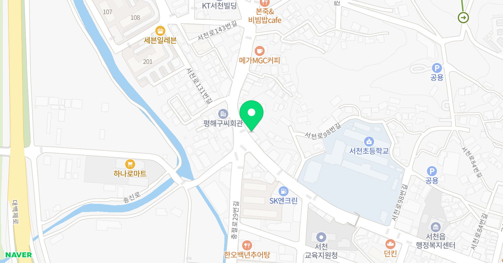 장완기 학원 위치