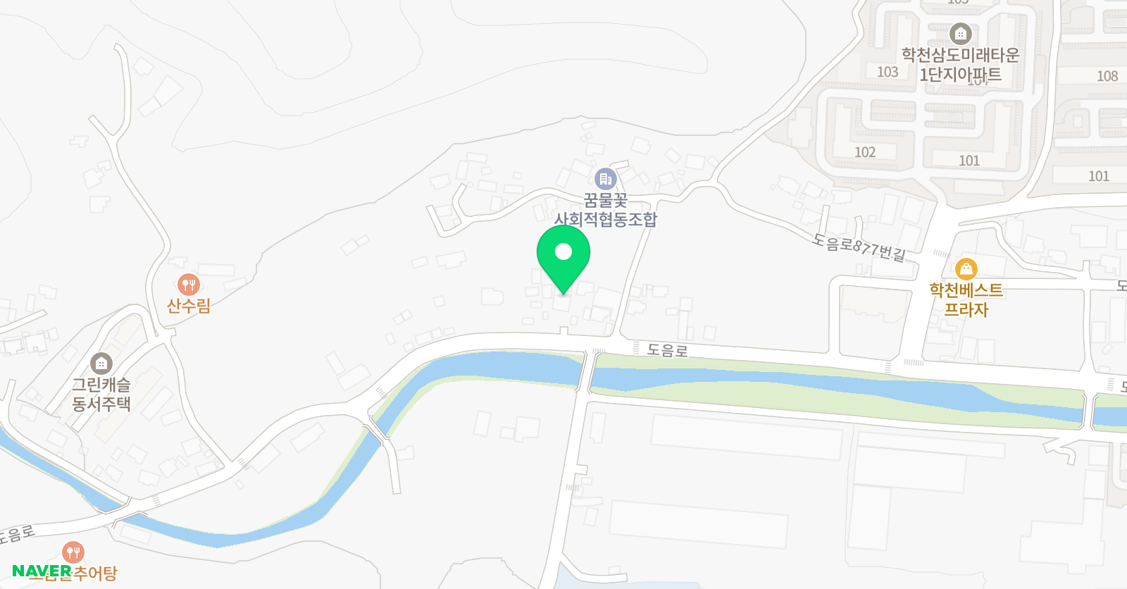 바를정 태권도장 위치