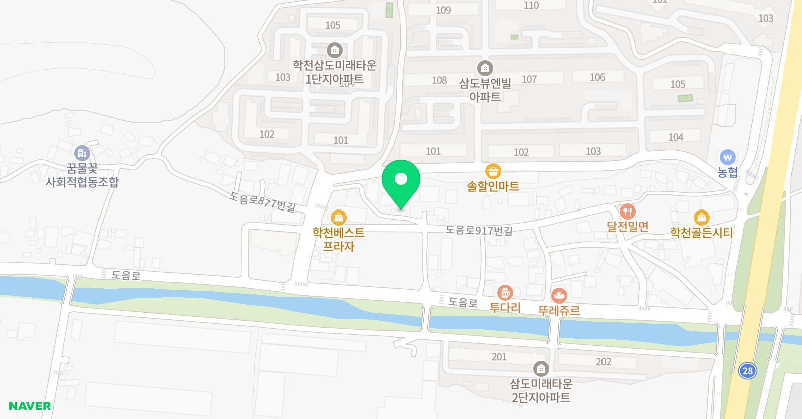 리드인 우책시 학원 위치