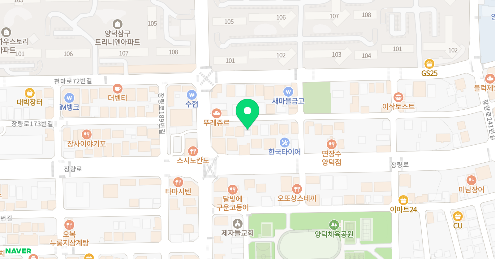 삼성영어셀레나 양덕학원 위치
