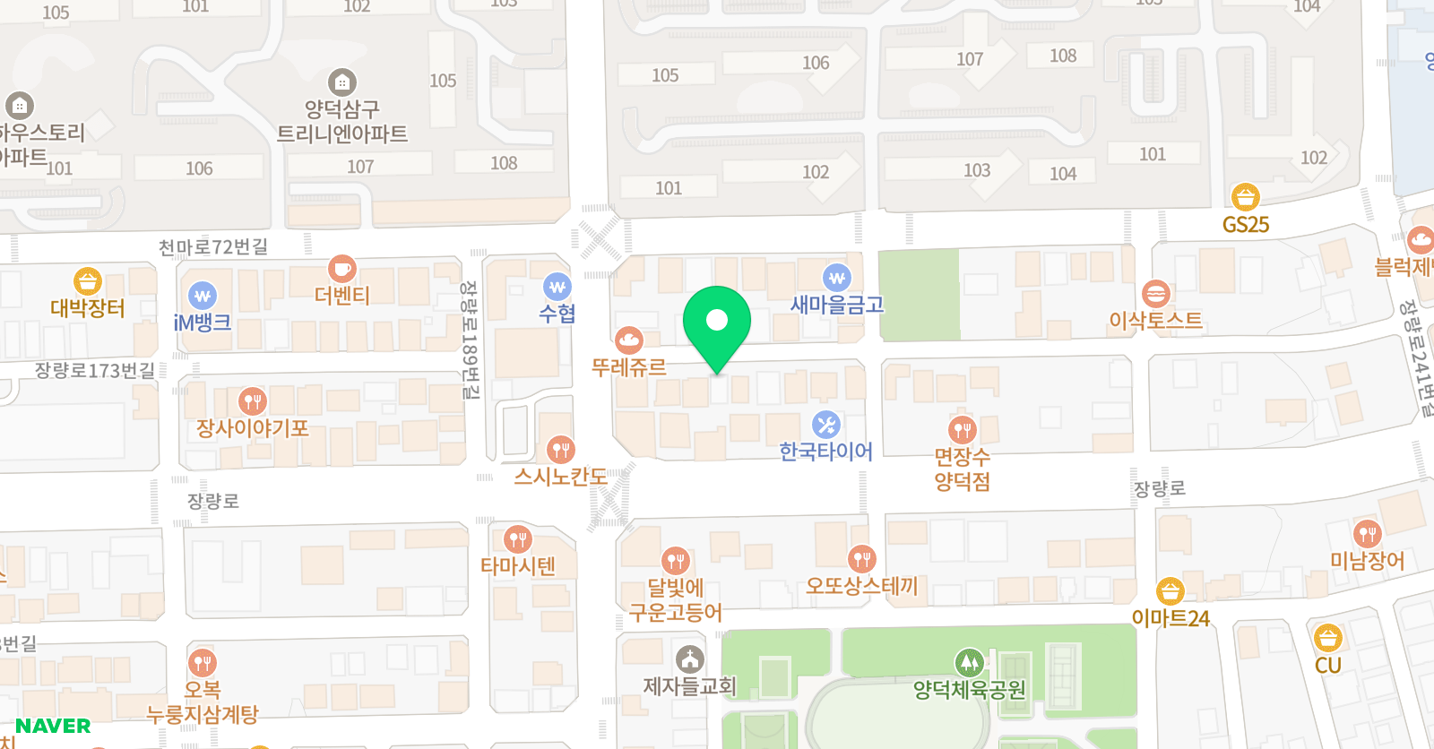 북토리니 독서토론학원 양덕점 위치