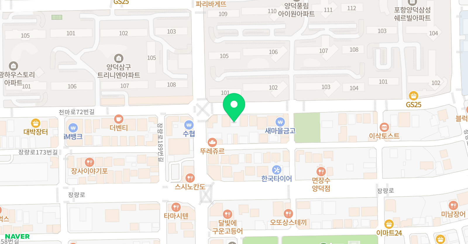 김샘수학과학학원 위치