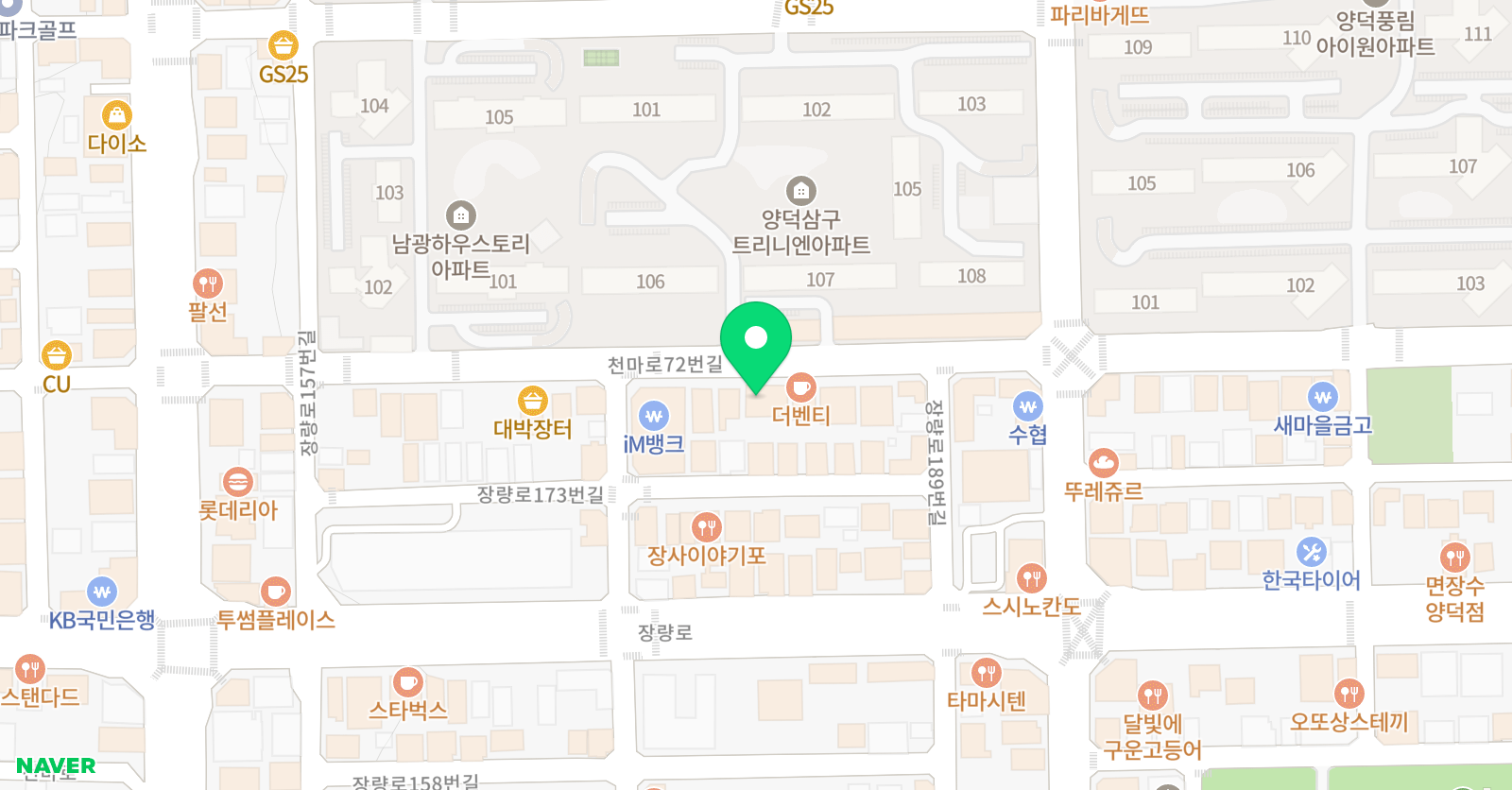 태권스토리 인성관 양덕점 위치
