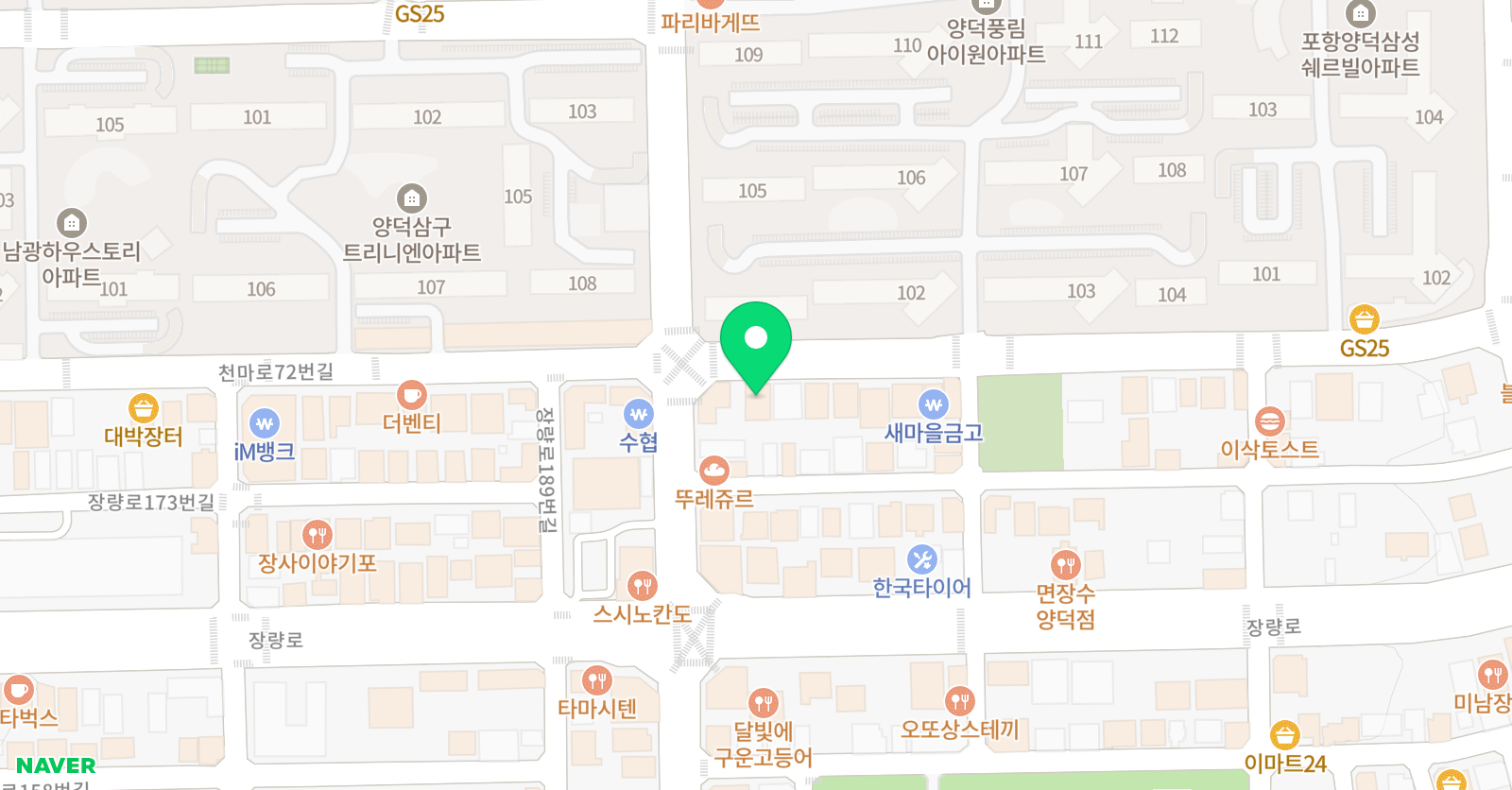 양덕비욘드 어학원 위치