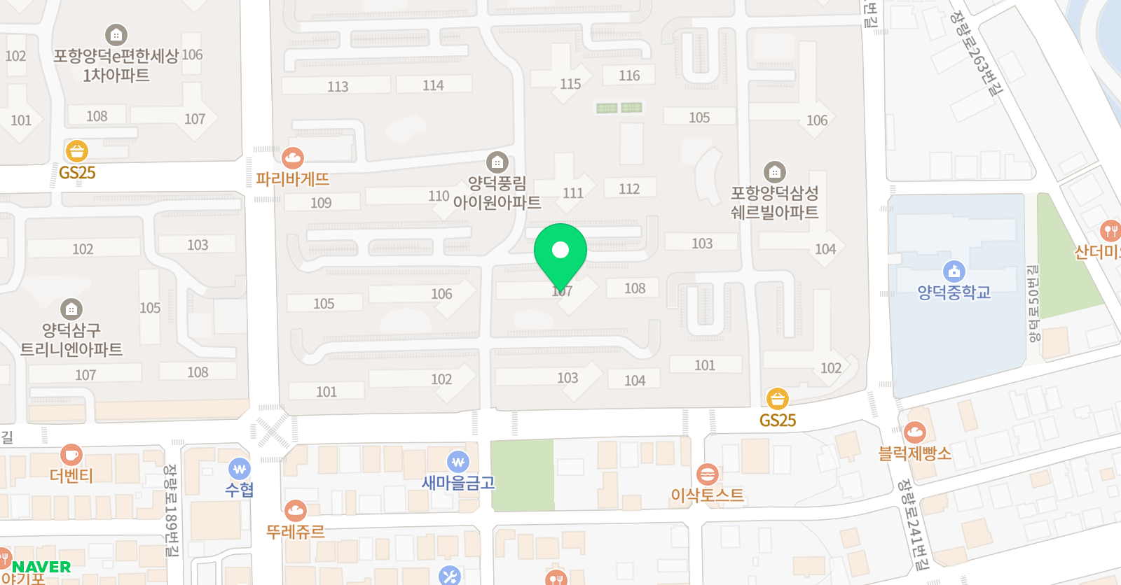 기탄 사고력교실 양덕풍림아이원점 위치