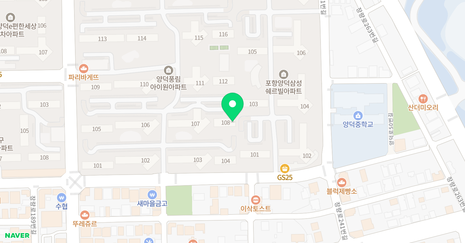 푸르넷 공부방 양덕공부방 위치