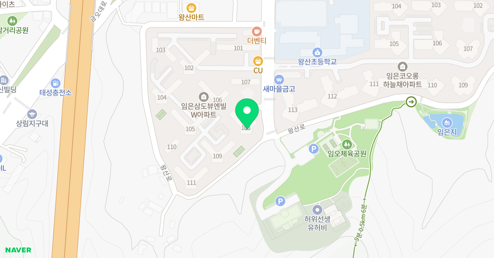 아소비 구미 임은삼도뷰엔빌점 위치