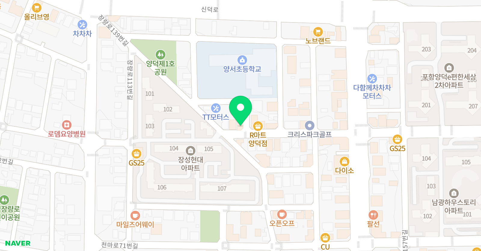 아소비 큐미르 딱풀리는수학 학원 양덕학원 위치