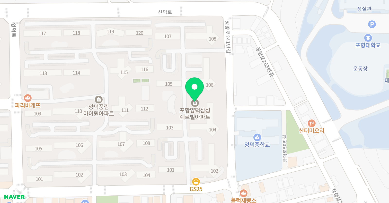 3030영어 양덕쉐르빌러닝센터 위치