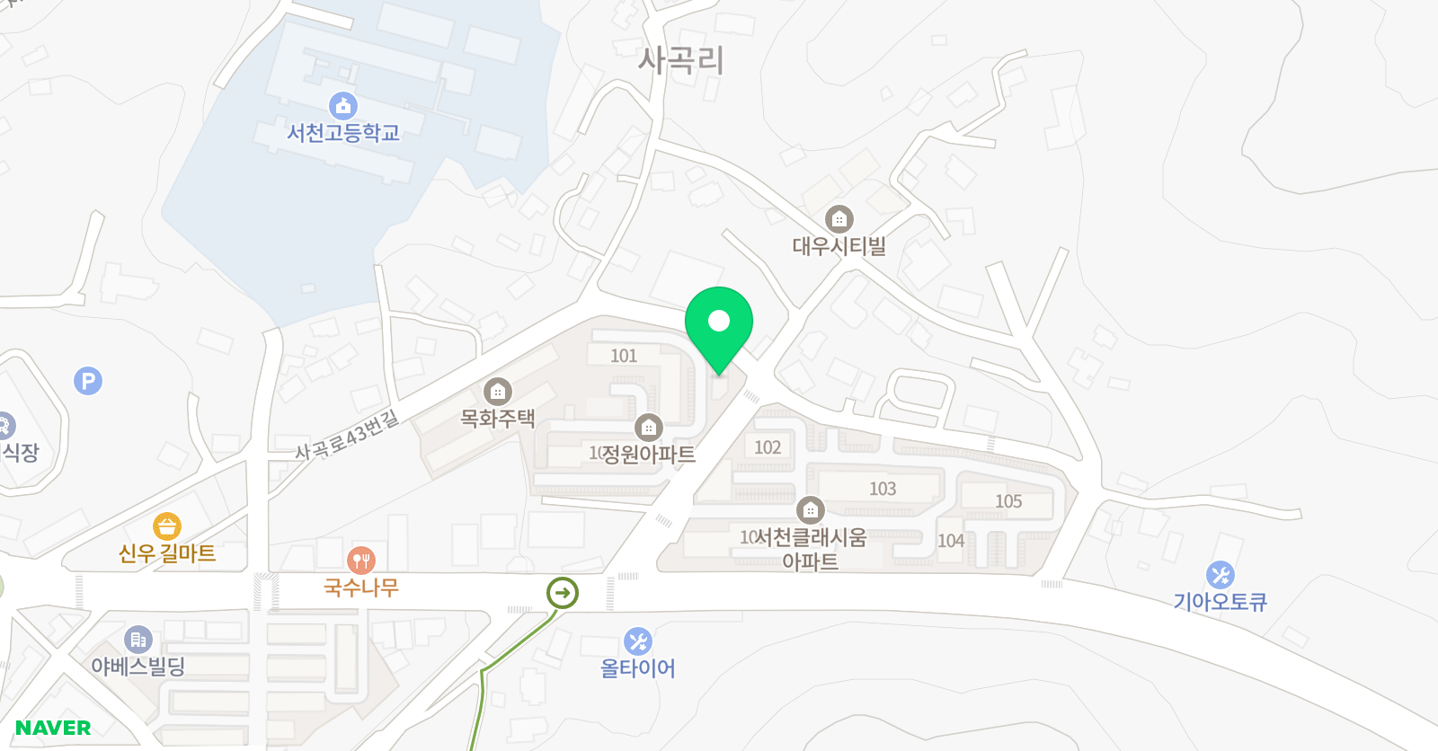 3030 영어학원 서천러닝센터 위치