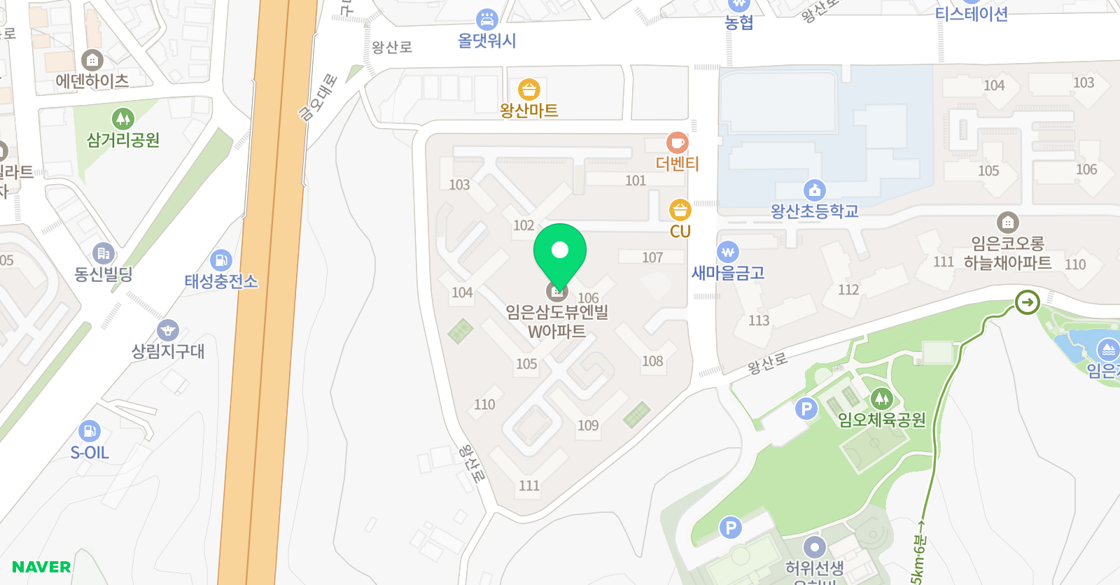 딱풀리는수학왕산초점 위치
