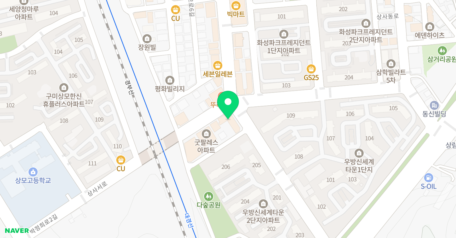 빨간펜수학의달인 수학학원 구미상모점 위치