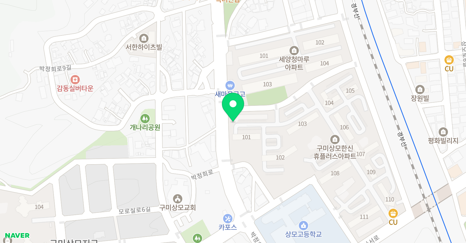 리드인 상모한신점 위치