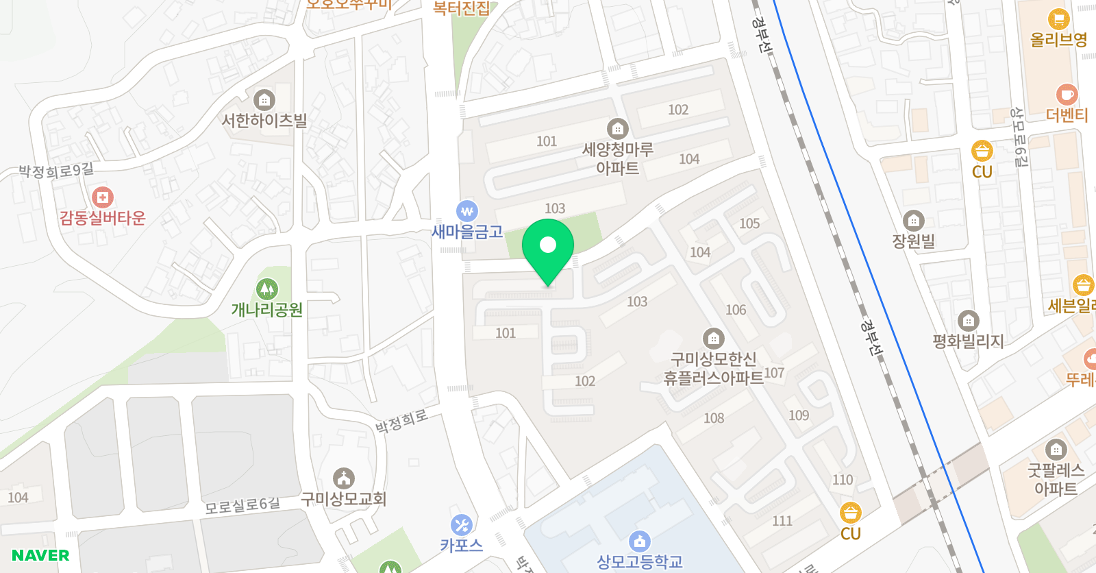 NE능률 상모한신 영어학원 위치