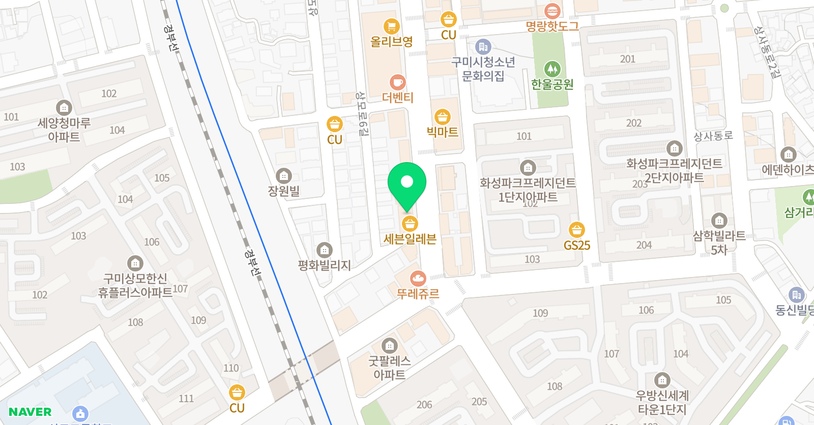 위캔 영어학원 상모러닝센터 위치
