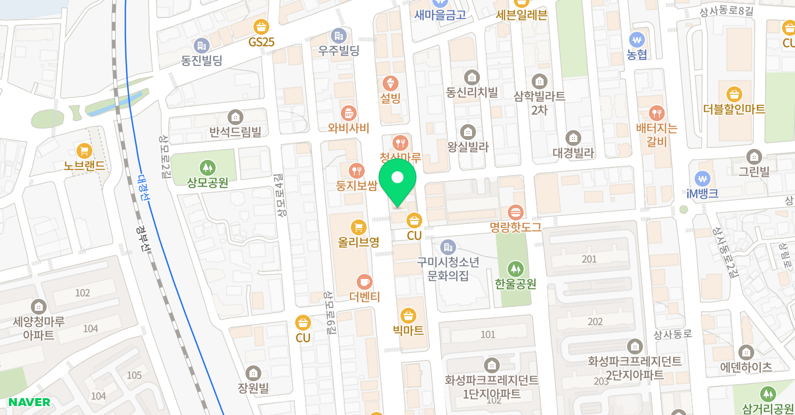 라인업 학원 위치