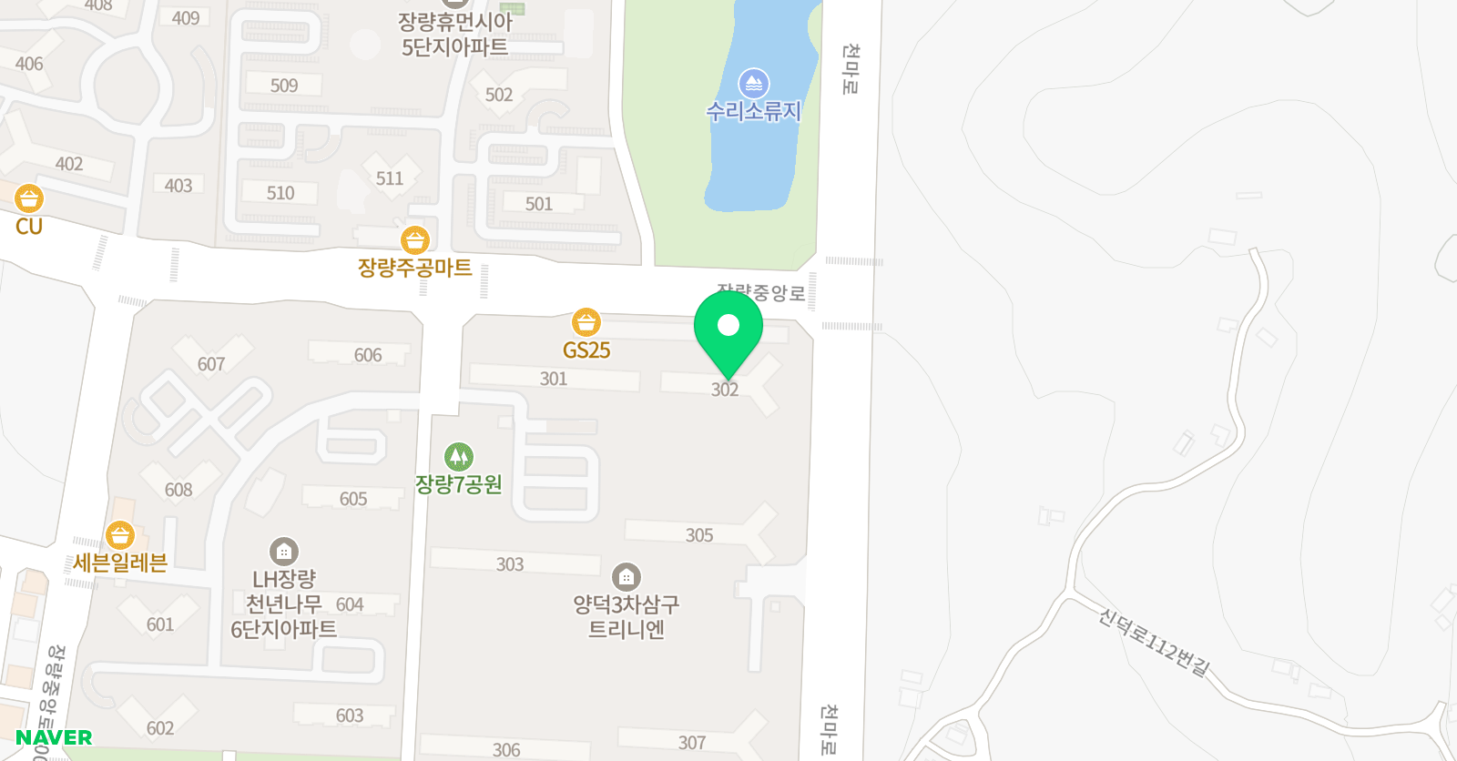 크리아트 미술학원 포항 삼구3차 위치