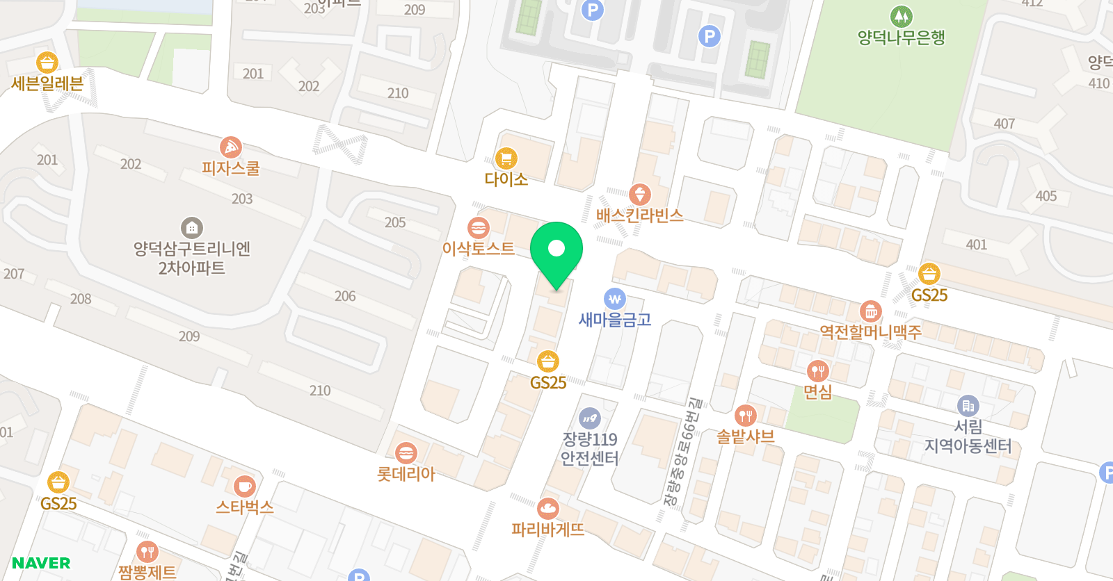 재능교육 포항양덕학습센터 위치