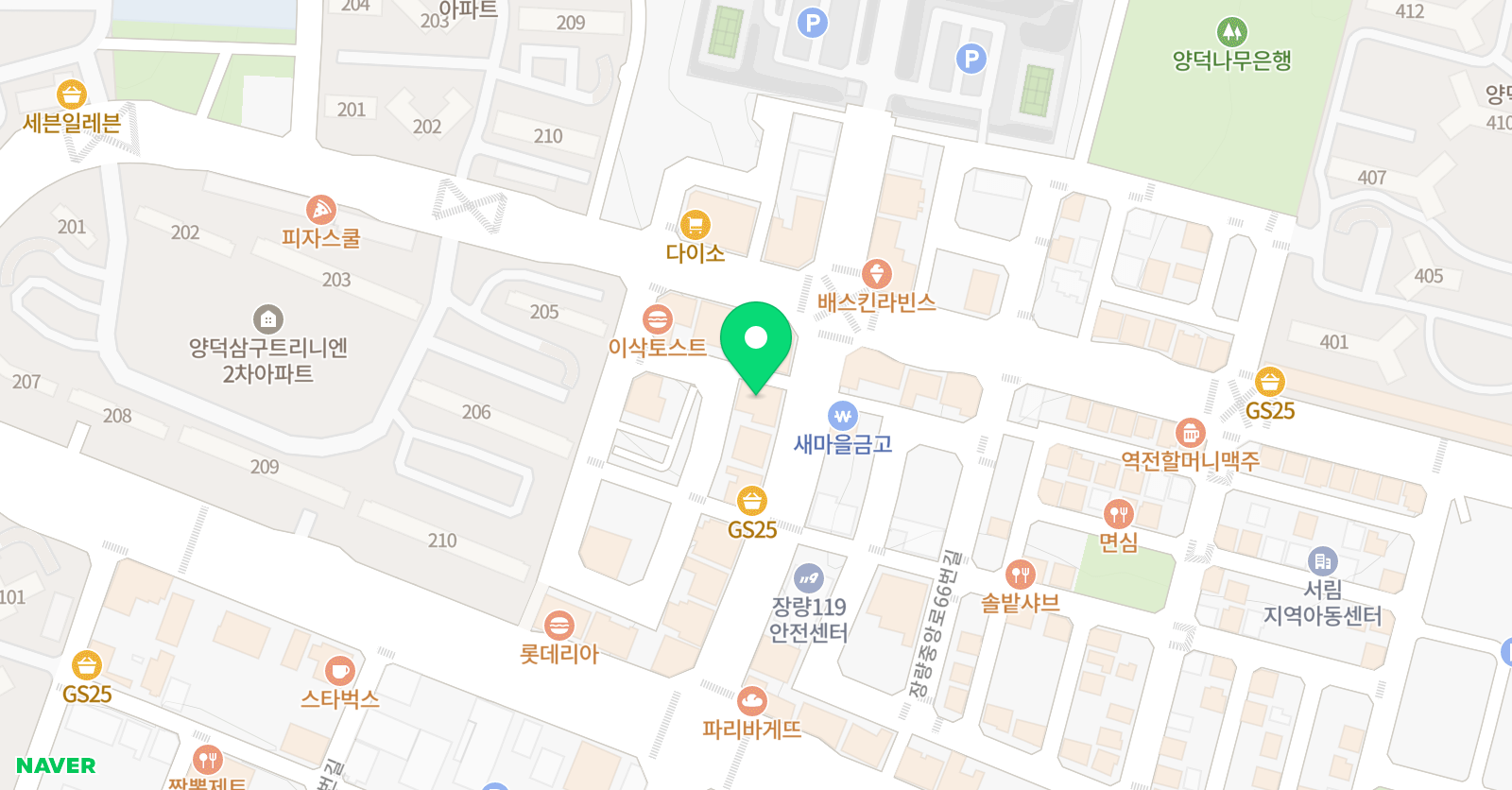 쎈수학 러닝센터 양덕학원 위치