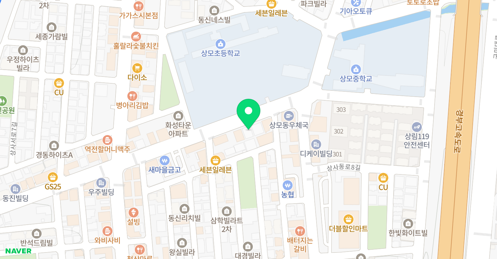 쎈수학러닝센터 상모학원 위치