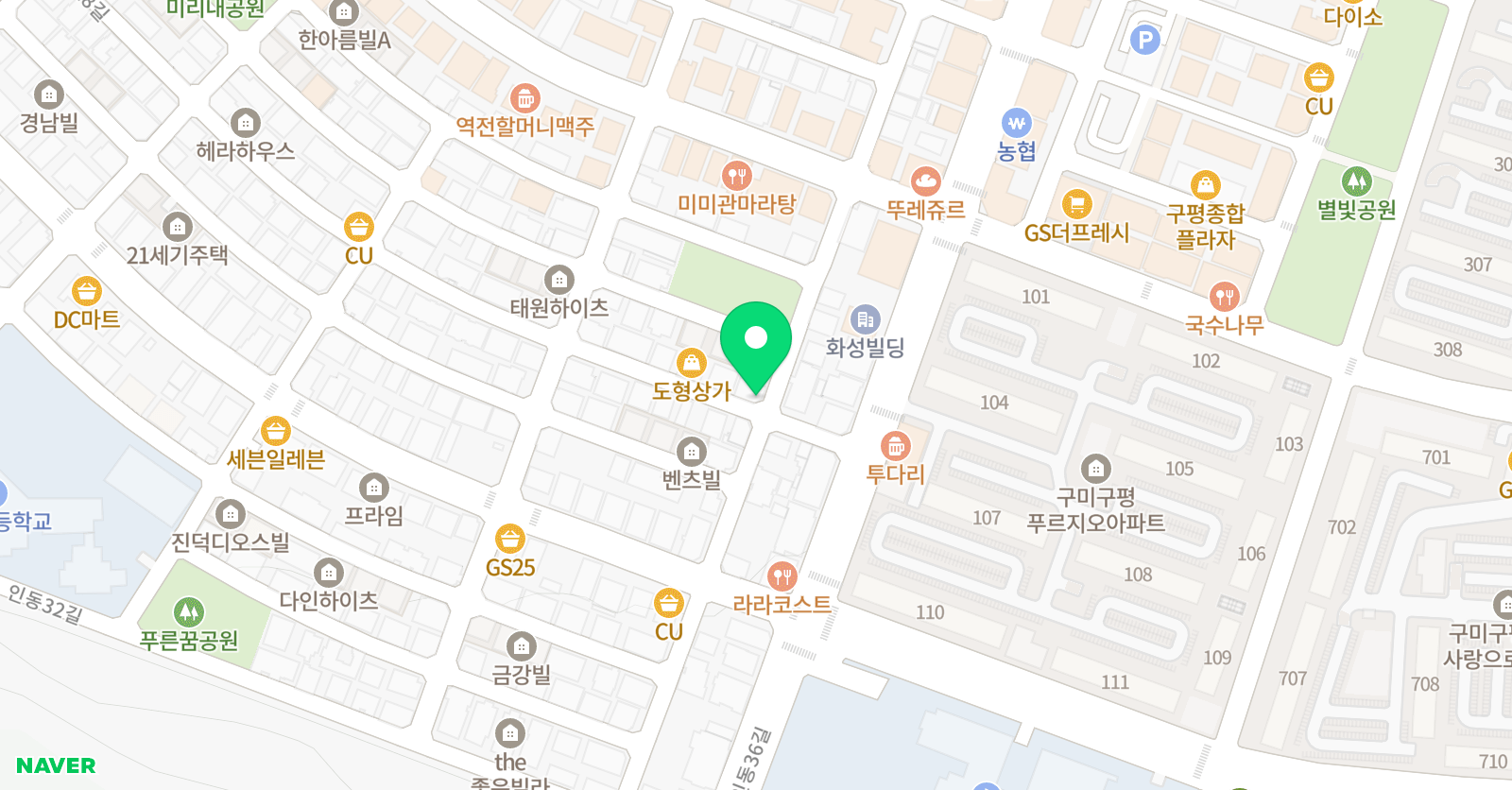 천생학원 영어수학 위치