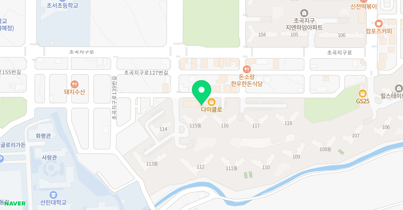 아트트리 미술학원 포항초곡 위치