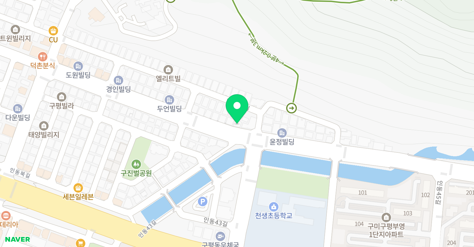 구평 아너스 종합학원 위치