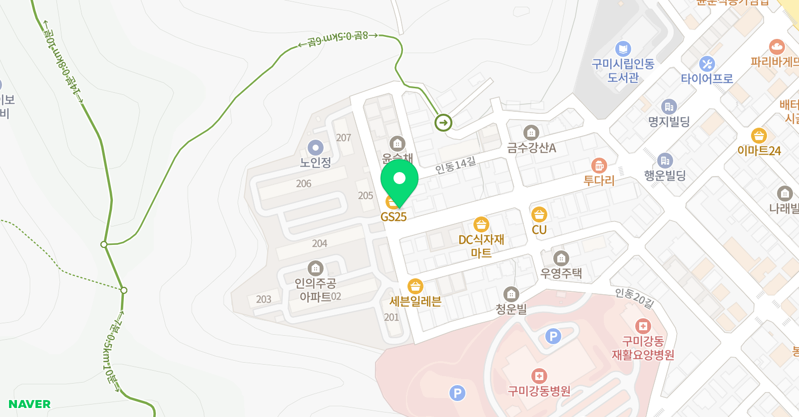한국 태권도장 위치