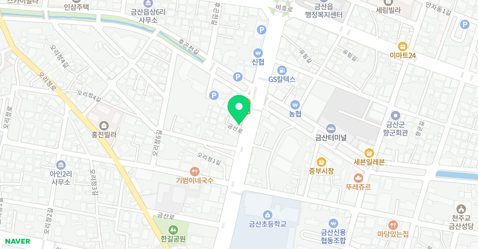 GnB 어학원 금산캠퍼스 위치