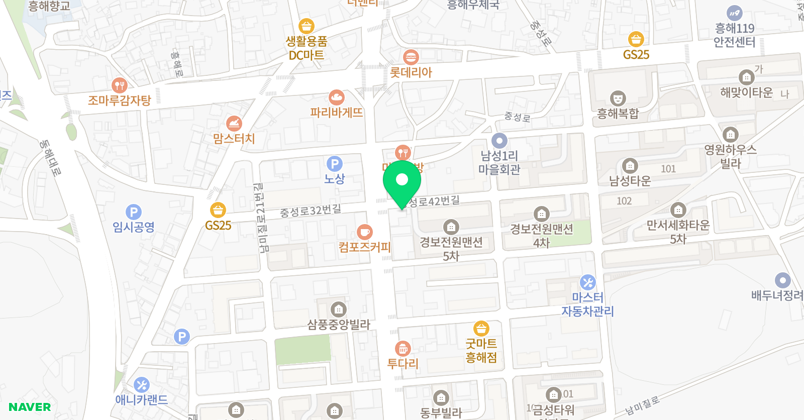 흥해남산초점스마트해법 수학교습소 위치