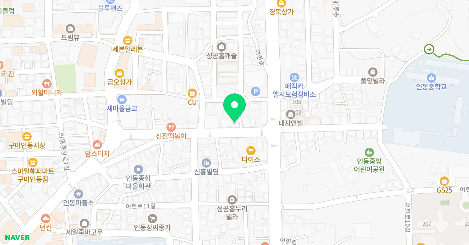 JS댄스아카데미 학원 위치